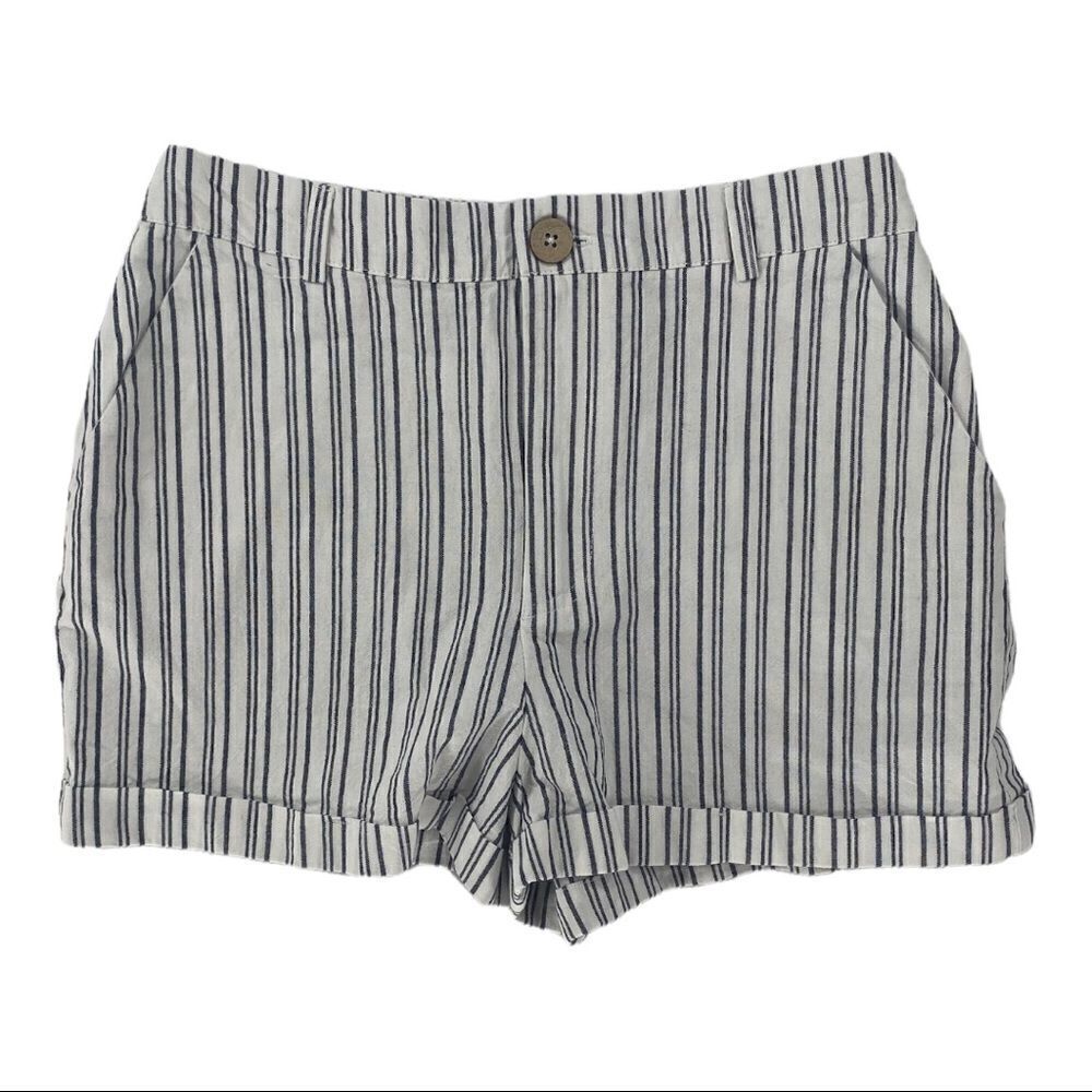 Forever 21 Medium Navy Blue Pinstripe Shorts